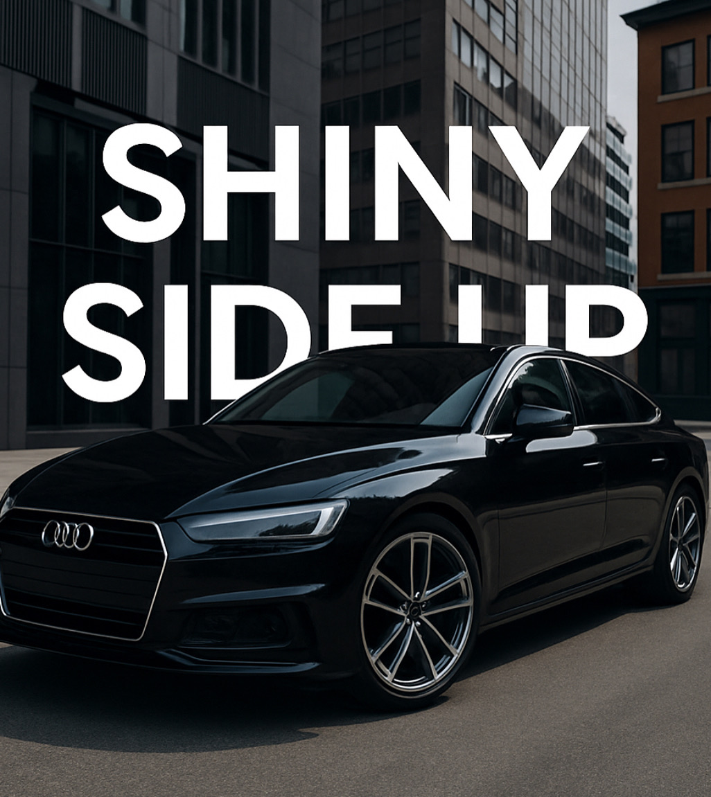 Luxury car being detailed